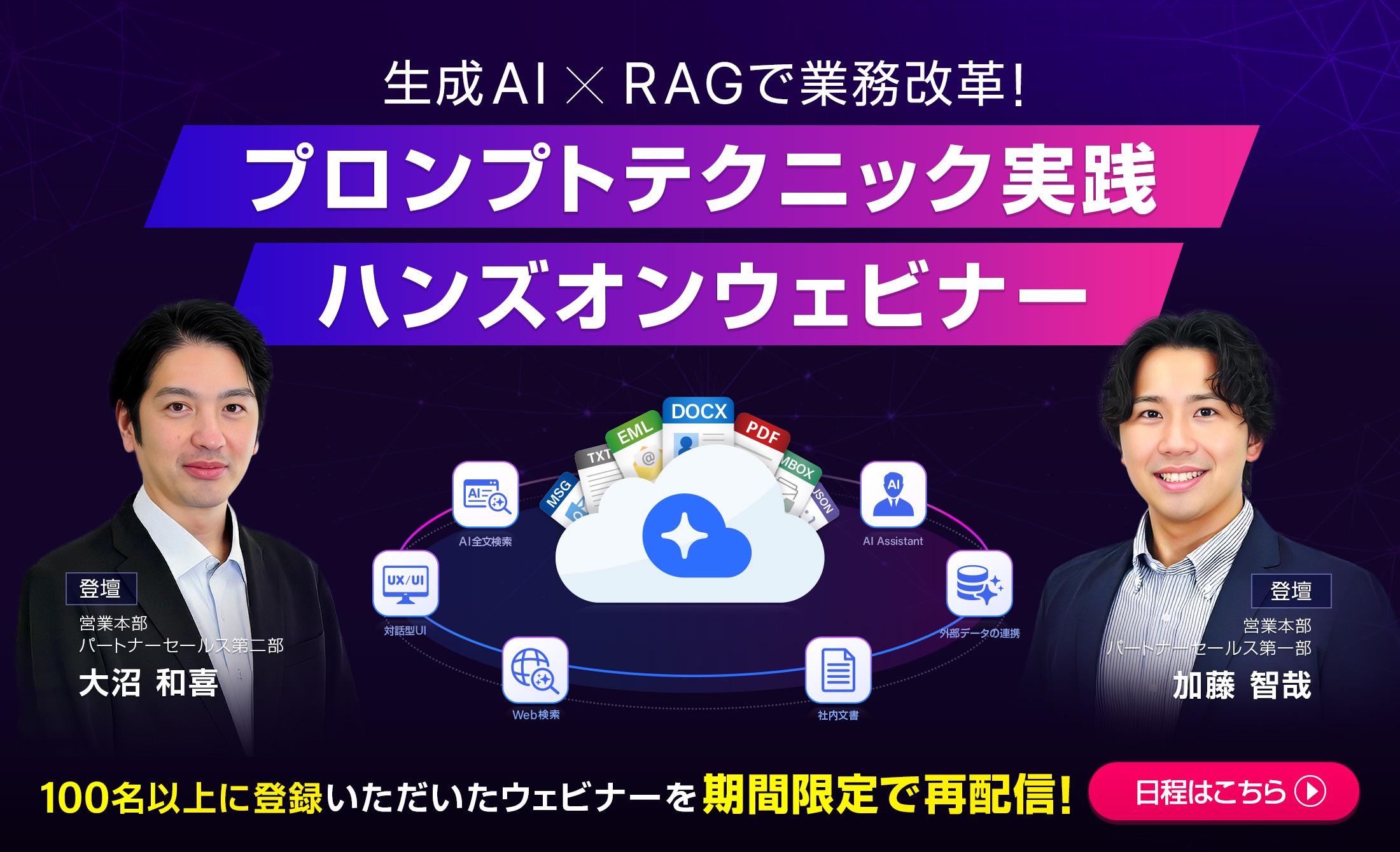 生成AI x RAGで業務改革！プロンプトテクニック実践ウェビナー 
