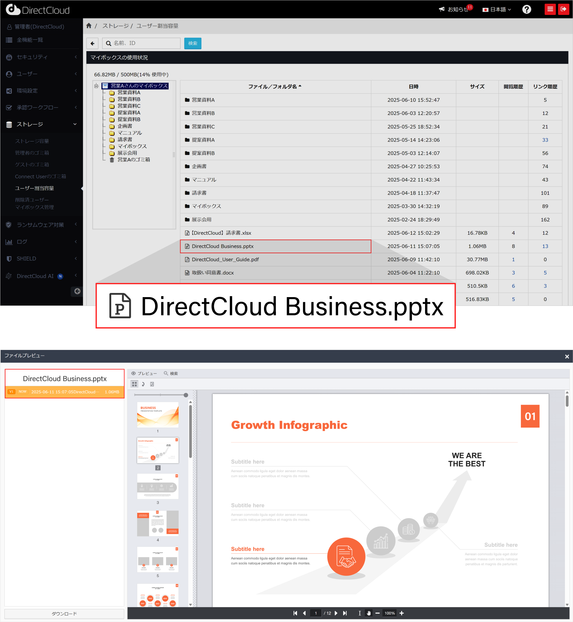 マイボックスの検閲